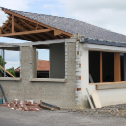 Extension de maison avec chambre d'amis Orange